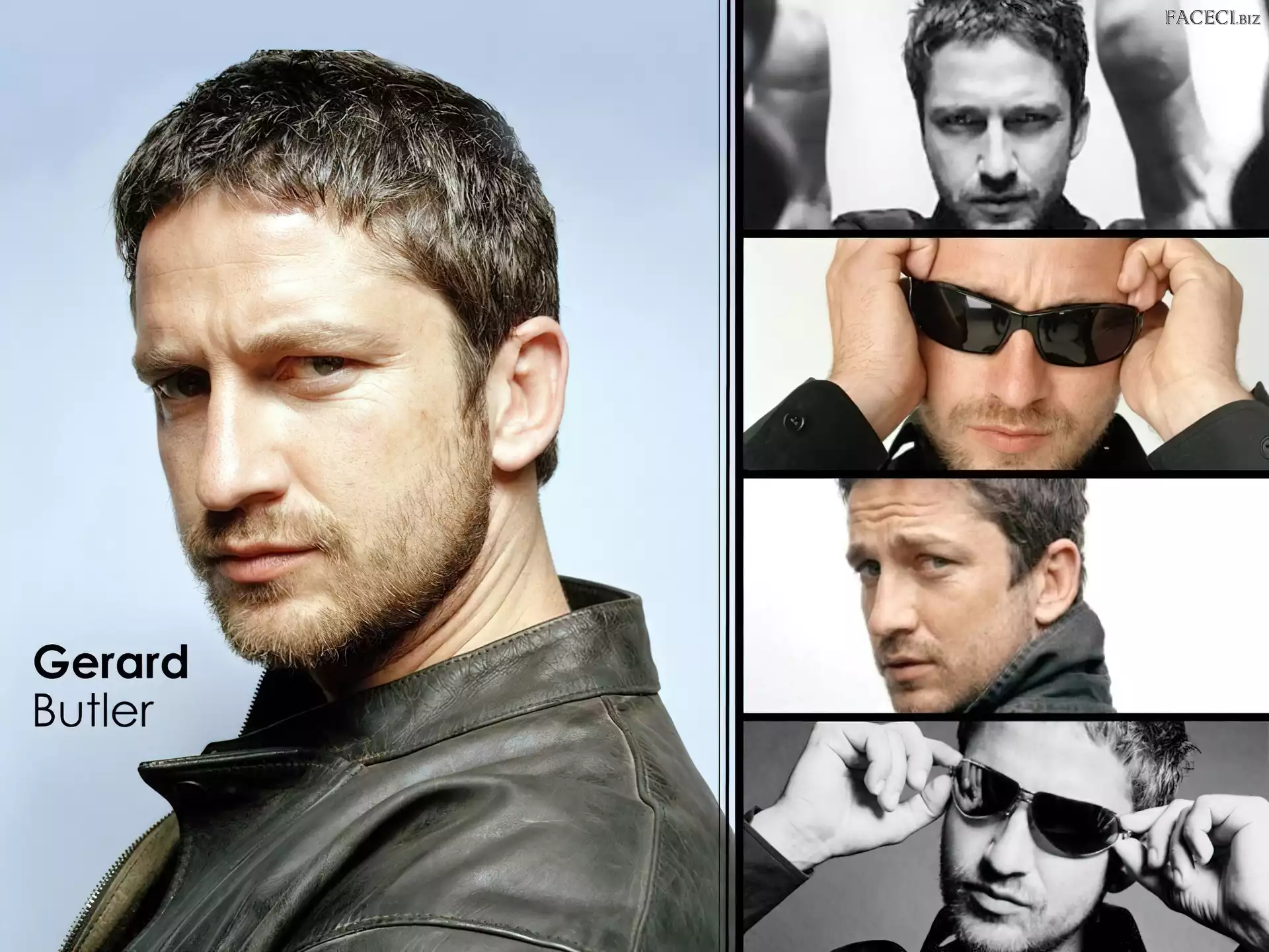 twarz, Gerard Butler, okulary